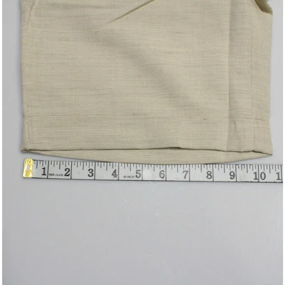 Italo Ferretti NWT Chino / Bermuda Shorts Size M in Beige Melange Cotton & Linen